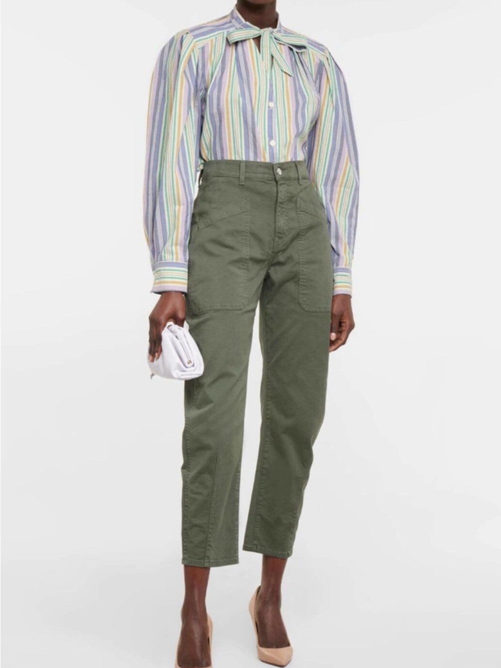 Veronica Beard Charlie Barrel High-Rise Utility pants for Women